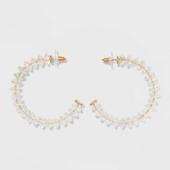 BaubleBar Jewelry - NWT Sugarfix Baublebar clear acrylic hoop earrings BaubleBar Jewelry - NWT Sugarfix Baublebar clear acrylic hoop earrings